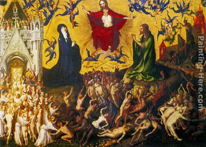 Last Judgment painting - Stefan Lochner Last Judgment art painting
